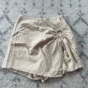 beige skirt with shorts